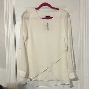 The Limited Cream Asymmetrical Blouse